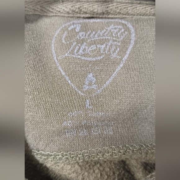 Country Liberty Large Olive Green Eagle Hoodie - Picture 4 of 4